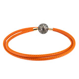 Jörg Heinz Leather Necklace Orange