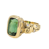 Alex Sepkus Seashell Green Tourmaline Ring