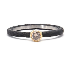 Sarah Graham Cognac Diamond Pebble Ring