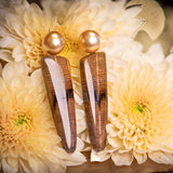 Assael Golden Oak Petrified Wood Earrings