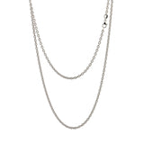 24" Platinum 3.0mm Cable Chain