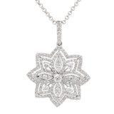 Diamond Floral Pendant