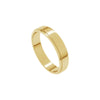 Alchemy 4mm Flat 18k Yellow Gold Stepped Edge Band