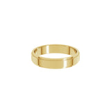 Alchemy 4mm Flat 18k Yellow Gold Stepped Edge Band