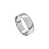 Alchemy 6mm Half Round 14k White Gold Milgrain Band