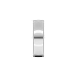 Alchemy 6mm Half Round 14k White Gold Milgrain Band