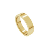 Alchemy 5mm Flat 14k Yellow Gold Band