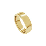 Alchemy 7mm Flat 18k Yellow Gold Band