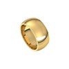 Alchemy 9mm Half Round 18k Yellow Gold Band
