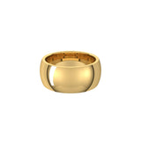 Alchemy 9mm Half Round 18k Yellow Gold Band