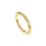 Alchemy 2mm Half Round 18k Yellow Gold Band