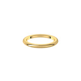 Alchemy 2mm Half Round 18k Yellow Gold Band