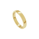 Alchemy 4mm Flat 14k Yellow Gold Band