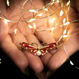 Cicada Enamel Butterfly Brooch