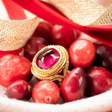 Kent Raible Buff Cabochon Tourmaline Ring