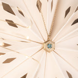 Erika Winters Hexagon Necklace with Montana Sapphire