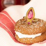 Zaffiro Tourmaline, Cherry Spinel and Sapphire Ring