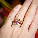 Alchemy Ruby and Diamond Wide Band