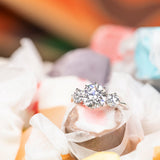 Erika Winters Margot Three Stone Moissanite Ring