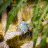 Black Opal Deco Ring