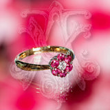 Ruby Flower Ring