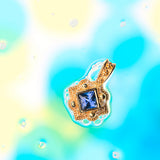 Kent Raible Blue Sapphire Princess Pendant