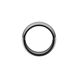 Alchemy 10mm Half Round 18k White Gold Band