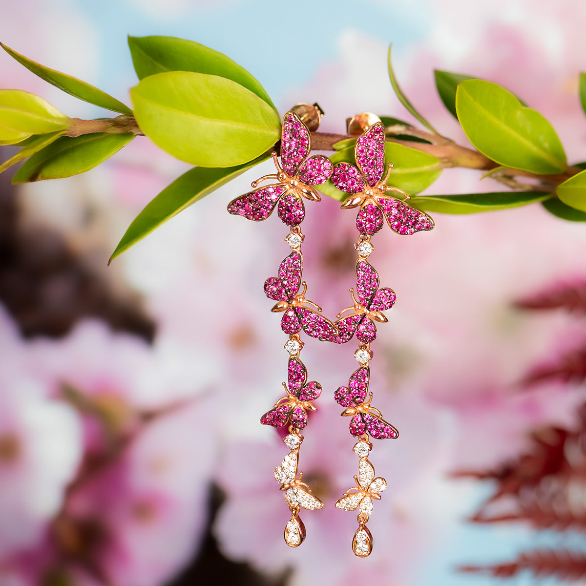 Aida Bergsen Long Flutter Earrings