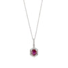 Ruby Hex Halo Necklace