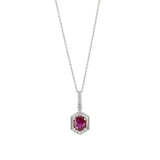 Ruby Hex Halo Necklace