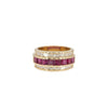 Alchemy Ruby and Diamond Wide Band