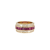 Alchemy Ruby and Diamond Wide Band