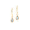 Anne Sportun Boulder Bezel Pear Drop Earrings Aquamarine