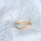 Anne Sportun Boulder Emerald Cut Aquamarine Ring