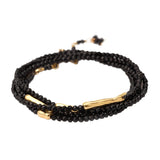 Anne Sportun Five Gold Accent Black Spinel Wrap