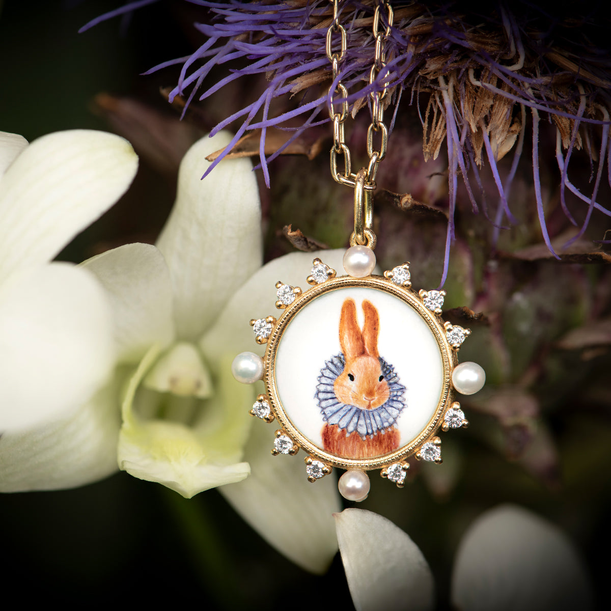 Erica Molinari Collared Rabbit Pendant | Shop Alchemy Jewelry Store ...