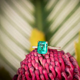 Erika Winters Willa Solitaire Ring with Emerald