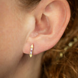 Erika Winters Estella French Cut Pink Sapphire Bar Studs