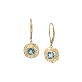 Erika Winters Thea Halo Drop Earrings with Montana Sapphires