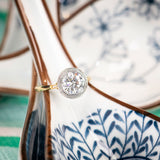 Erika Winters Mariana Beaded Halo Moissanite Ring