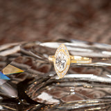 Erika Winters Virginia Halo Ring with Antique Marquise
