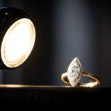 Erika Winters Virginia Halo Ring with Antique Marquise