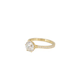 Erika Winters Grace Cathedral Ring in Yellow Gold