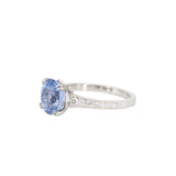 Erika Winters Minna Solitaire Ring with Oval Sapphire