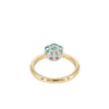 Emerald Flower Gold Ring