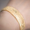 Hand Carved Gold Cuff