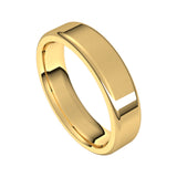 5mm Flat Yellow Gold Band