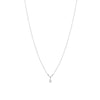 14k White Gold Laser Drilled Lab Grown Diamond Necklace
