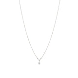 14k White Gold Laser Drilled Lab Grown Diamond Necklace