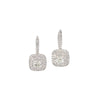 Cushion Pave Lever Back Earrings